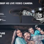 طائرة بدون طيار صغيرة من AVIALOGIC مزودة بكاميرا للأطفال، لعبة هليكوبتر تعمل بالتحكم عن بُعد، هدية للأولاد والبنات، طائرة رباعية المراوح تعمل بنظام FPV RC ومزودة بكاميرا فيديو حية بدقة 1080P HD، مع ميزة الحفاظ على الارتفاع والتحكم بالجاذبية، مزودة ببطاريتين، لون أسود