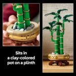 مجموعة بناء "ليغو بوتانيكالز" (LEGO Botanicals) "لاكي بامبو" - نبات صناعي لتزيين المنزل من الداخل، للبالغين من عمر 18 عامًا فما فوق - هدية لعيد الحب له - نبات صناعي لتزيين الطاولة والمكتب والمكتب - 10344 - الصورة 7