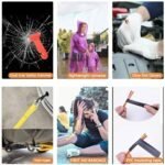 Car Roadside Emergency Kit, with Jumper Cables Automotive Kit,Car Safety Roadside Assistance Kit Headlamp,Tow Straps, Safety Hammers, Rainwear, Gloves.Black Visit the LIANXIN Store - Image 3