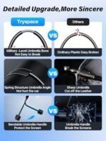 مظلة واقية من أشعة الشمس للسيارة TrySpace 2026 - [واقي حراري فضي وعاكس للأشعة فوق البنفسجية] واقي للسيارات، مقاس متوسط مناسب لجميع الموديلات (56 بوصة × 31 بوصة) | تخفض درجة الحرارة بمقدار 25 درجة فهرنهايت، مطلية بطبقة فينيل صديقة للبيئة، مقاس متوسط - الصورة 6