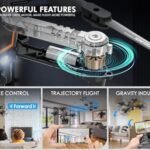 طائرة بدون طيار صغيرة من AVIALOGIC مزودة بكاميرا للأطفال، لعبة هليكوبتر تعمل بالتحكم عن بُعد، هدية للأولاد والبنات، طائرة رباعية المراوح تعمل بنظام FPV RC ومزودة بكاميرا فيديو حية بدقة 1080P HD، مع ميزة الحفاظ على الارتفاع والتحكم بالجاذبية، مزودة ببطاريتين، لون أسود