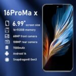 هاتف OEJBK 16PROMA X الذكي المُحدَّث حديثًا بسعة 16 جيجابايت + 512 جيجابايت وشاشة مقاس 6.99 بوصة وكاميرا بتقريب 68+108 ميجابكسل، مع واجهة من الزجاج المقوى، وبطارية 7000 مللي أمبير، يعمل بنظام أندرويد 14 (لون وردي) - الصورة 4