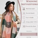 وشاح شتوي YSense للنساء، أوشحة طويلة أنيقة بنقشة المربعات، شال دافئ كبير بنمط التارتان، هدايا للسيدات