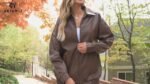 AUTOMET Women's Oversized Faux Leather Jacket - Fall Motorcycle Style Coat with Zipper Closure - Image 5
