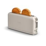 محمصة خبز "بيلا" ذات الشريحتين، من مجموعة أدوات المطبخ "فيتس-أي-وهر" (Fits-anywhere™)، مع 6 إعدادات لدرجة التحميص وأزرار إعادة التسخين والإلغاء، مناسبة للخبز المخمر، فتحة بطول 10 بوصات، ميزة منع الانحشار والإيقاف التلقائي، 900 واط، حليب الشوفان