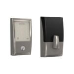 Schlage Encode Smart WiFi Deadbolt Lock for Front Door - Keyless Entry with App or Touchscreen - Works with Alexa, Hey Google, & Airbnb - Create Codes for Guests - Satin Nickel