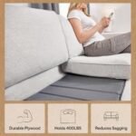 لوح دعم وسائد الأريكة شديد التحمل من GORILLA GRIP لإصلاح الأرائك المترهلة، مقاس 21.5 × 70 بوصة، ألواح خشب رقائقي سميكة تضيف دعامات قوية للمقاعد، ثابتة في مكانها، حشوة بديلة توضع أسفل الأرائك، رمادي - الصورة 6