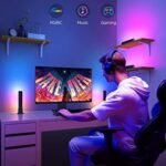أشرطة الإضاءة الذكية LED من Govee، متوافقة مع Alexa ومساعد Google، إضاءة خلفية للتلفزيون عبر شبكة WiFi بتقنية RGBICWW مع أوضاع للمشاهد والموسيقى مخصصة للألعاب والصور والكمبيوتر الشخصي وتزيين الغرفة