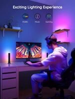 شرائط الإضاءة الذكية LED من Govee، متوافقة مع Alexa ومساعد Google، إضاءة خلفية للتلفزيون عبر شبكة WiFi بتقنية RGBICWW مع أوضاع للمشاهد والموسيقى مخصصة للألعاب والصور والكمبيوتر الشخصي وتزيين الغرفة - الصورة 2