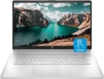 كمبيوتر محمول HP 17، شاشة تعمل باللمس مقاس 17.3 بوصة بدقة HD+، معالج Intel Core i7-1255U من الجيل الثاني عشر، ذاكرة وصول عشوائي (RAM) سعة 64 جيجابايت، محرك أقراص SSD سعة 2 تيرابايت، كاميرا ويب، منفذ HDMI، منافذ USB فائقة السرعة، Wi-Fi 6، نظام التشغيل Windows 11 Home، لون فضي