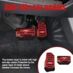 2PCS Non-Slip Car Pedal Covers, Premium Aluminum Alloy Gas and Brake Pedals Covers for Safe Driving, Automatic Transmission Pedal Covers Replacement Kit, Universal Car Accessories for Most Car - Image 2