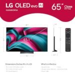 تلفزيون LG الذكي من سلسلة C5 مقاس 65 بوصة بتقنية OLED evo AI 4K مزود بتقنيات Dolby Atmos وDolby Vision وHDR10 وAI Super Upscaling 4K وFilmmaker Mode وWow Orchestra وAlexa المدمجة (OLED65C5PUA، 2025)