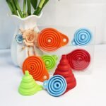 KongNai Kitchen Funnel Set 4 Pack, Small and Large, Kitchen Gadgets Accessories Foldable Silicone Collapsible Funnels for Filling Water Bottle Liquid Transfer Food Grade - Image 6