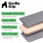 لوح دعم وسائد الأريكة شديد التحمل من GORILLA GRIP لإصلاح الأرائك المترهلة، مقاس 21.5 × 70 بوصة، ألواح خشب رقائقي سميكة تضيف دعامات قوية للمقاعد، ثابتة في مكانها، حشوة بديلة توضع أسفل الأرائك، رمادي - الصورة 7