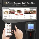 جهاز الطهي بالسو فيد INKBIRD WIFI ISV-100W، جهاز سو فيد بقدرة 1000 واط مزود بمضخة غمر مع 14 وصفة مسبقة الضبط عبر التطبيق ووظيفة المعايرة، غمر حراري، تسخين سريع مع مؤقت - الصورة 6