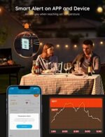 مقياس حرارة اللحوم Govee بتقنية البلوتوث، مقياس حرارة لاسلكي للفرن المدخن، مقياس حرارة رقمي للشواء مزود بمسبارين، مع وضع المؤقت، مقياس حرارة للشواء بشاشة LCD ذكية بإضاءة خلفية لطهي الديك الرومي والأسماك ولحم البقر - الصورة 4