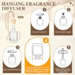معطر هواء السيارة AROIC للنساء، مجموعة من 6 موزعات معطر هواء، موزع عطري معلق بالزيوت العطرية، إكسسوارات عطور السيارة، ديكور داخلي لطيف للسيارة، هدية رومانسية لعيد الحب لها - الصورة 4
