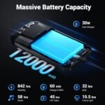هاتف ذكي متين FOSSIBOT F106Pro غير مقفل، هاتف متين بسعة 12000 مللي أمبير، 15 جيجابايت + 256 جيجابايت، أندرويد 14، شاشة 6.58 بوصة، كاميرا برؤية ليلية بدقة 48+16+20 ميجابكسل، مكبر صوت قوي 110 ديسيبل، مصباح تخييم 512 لومن، هاتف محمول، 4G، شريحتان/NFC - الصورة 2