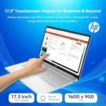 كمبيوتر محمول HP 17، شاشة تعمل باللمس مقاس 17.3 بوصة بدقة HD+، معالج Intel Core i7-1255U من الجيل الثاني عشر، ذاكرة وصول عشوائي (RAM) سعة 64 جيجابايت، محرك أقراص SSD سعة 2 تيرابايت، كاميرا ويب، منفذ HDMI، منافذ USB فائقة السرعة، Wi-Fi 6، نظام التشغيل Windows 11 Home، لون فضي - الصورة 5