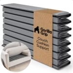 لوح دعم وسائد الأريكة شديد التحمل من GORILLA GRIP لإصلاح الأرائك المترهلة، مقاس 21.5 × 70 بوصة، ألواح خشب رقائقي سميكة تضيف دعامات قوية للمقاعد، ثابتة في مكانها، حشوة بديلة توضع أسفل الأرائك، رمادي - الصورة 4