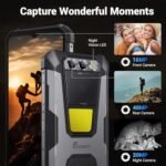 هاتف FOSSIBOT F106Pro المتين غير المقفل، هاتف متين ببطارية 12000 مللي أمبير، 15 جيجابايت + 256 جيجابايت، أندرويد 14، شاشة 6.58 بوصة، كاميرا برؤية ليلية بدقة 48+16+20 ميجابكسل، مكبر صوت قوي 110 ديسيبل، مصباح تخييم بقوة 512 لومن، هاتف ذكي، 4G، شريحتان/NFC - الصورة 3